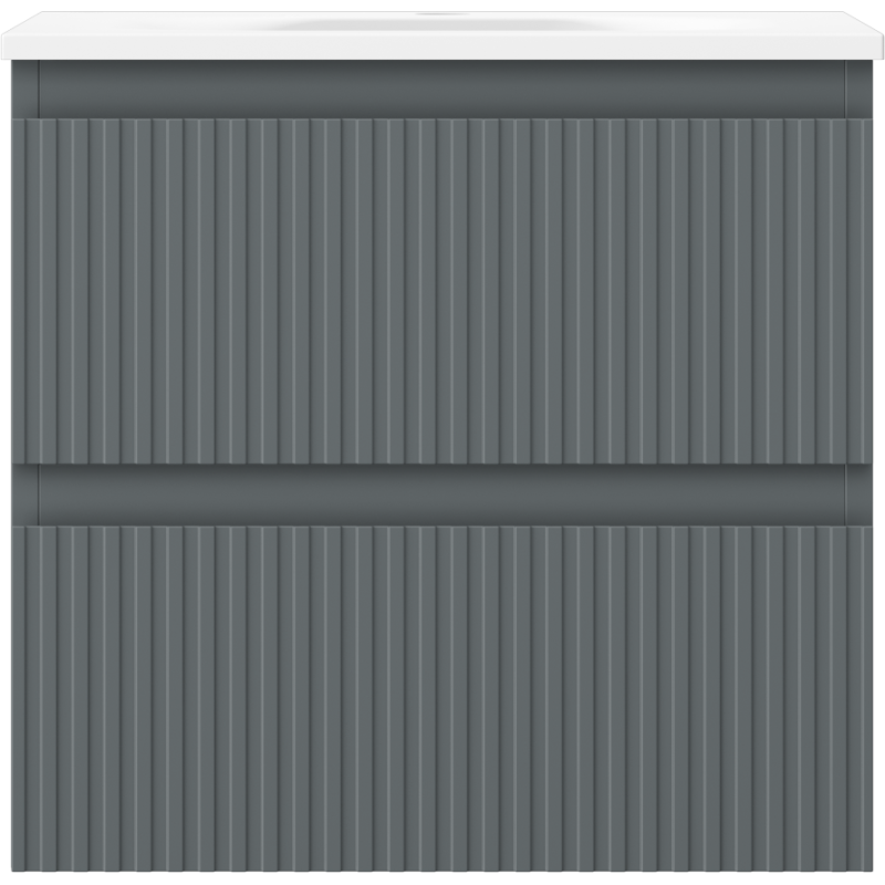 Servantskap med vask 50 cm grafitt matt/hvit matt Mexen Rivel – 91A20-05047-2-BFF66-W23M01