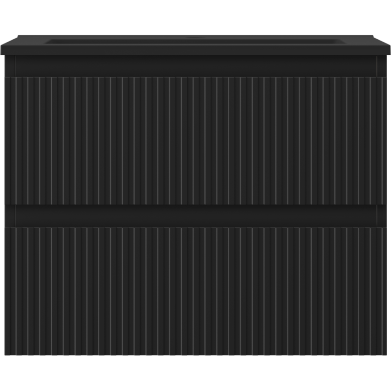 Servantskap med vask 60 cm, svart matt, 2 skuffer Mexen Rivel – 91A20-06047-2-BFF71-W18M71