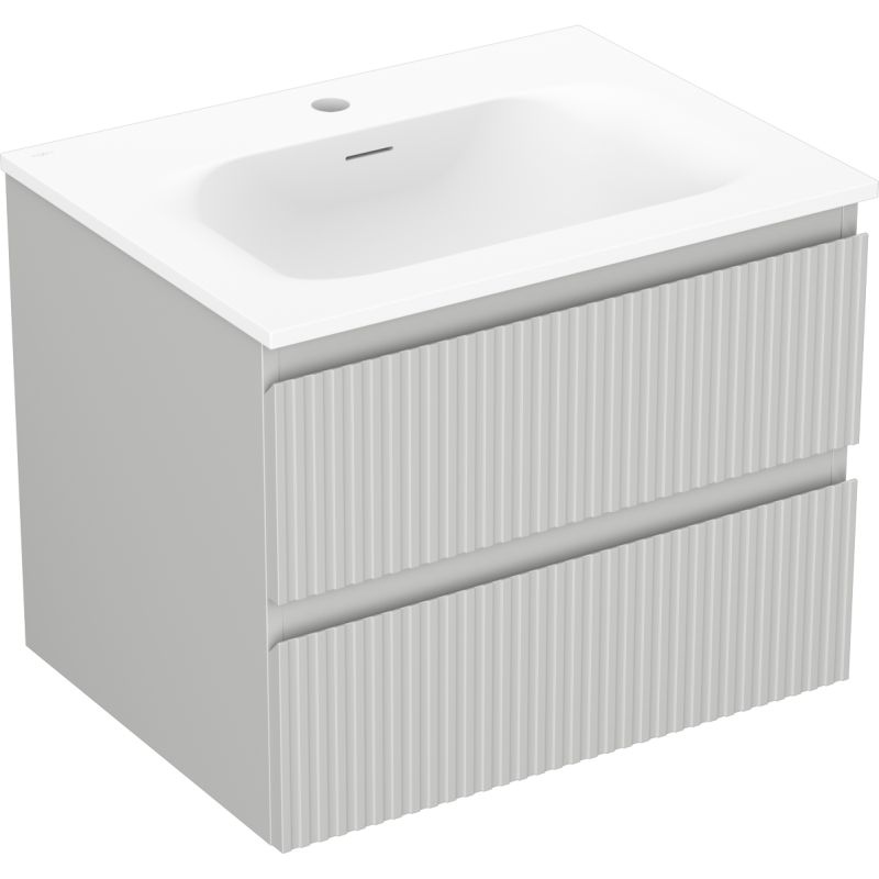 Servantskap med vask 60 cm Mexen Rivel grå matt/hvit matt – 91A20-06047-2-BFF62-W23M01