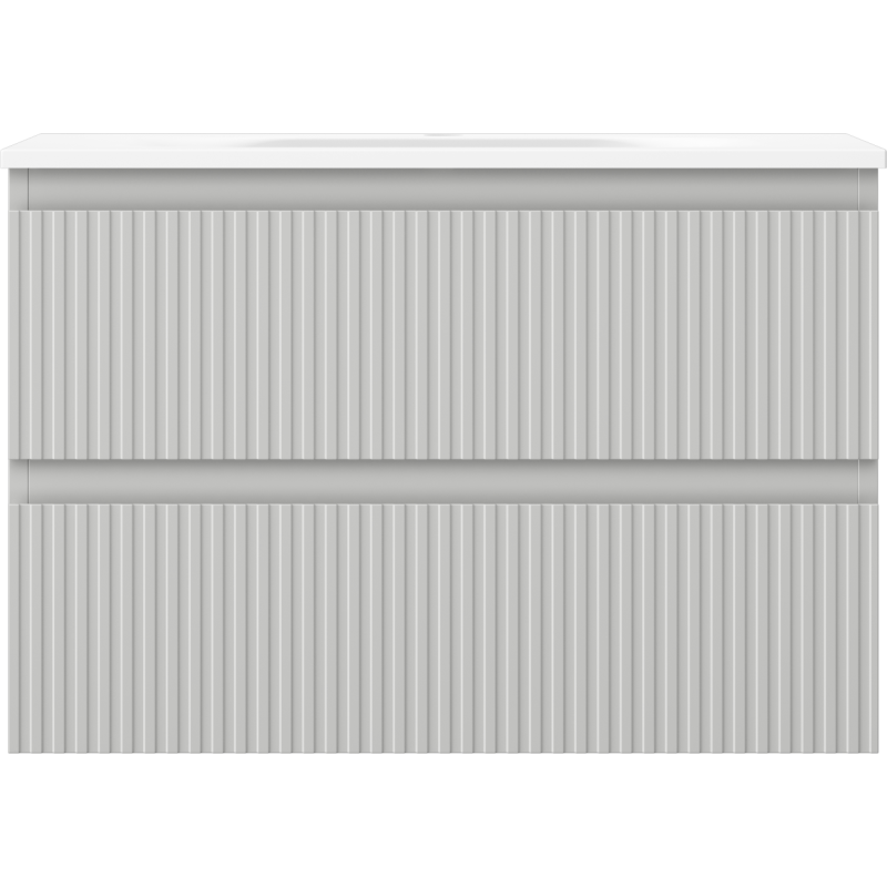 Servantskap med vask 70 cm Mexen Rivel grå/hvit, 2 skuffer – 91A20-07047-2-BFF62-W23M01