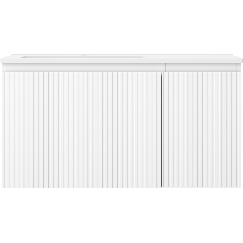 Servantskap med vask 90 cm hvit matt Mexen Rivel Otis venstre – 91A23-09047-3-BBFF01-W18L01