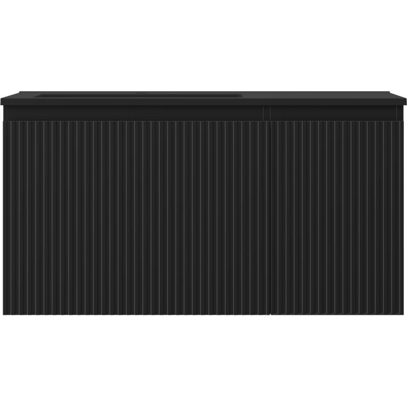 Servantskap med vask 90 cm svart matt Mexen Rivel Otis venstre – 91A23-09047-3-BBFF71-W18L71