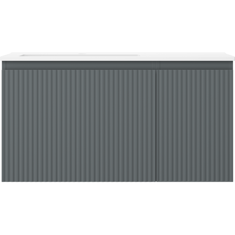 Servantskap med vask 90 cm grafitt matt/hvit matt Mexen Rivel – 91A23-09047-3-BBFF66-W18L01