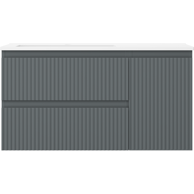 Servantskap med vask 90 cm Mexen Rivel grafitt matt/hvit matt – 91A23-09047-3-BBFFF66-W18L01