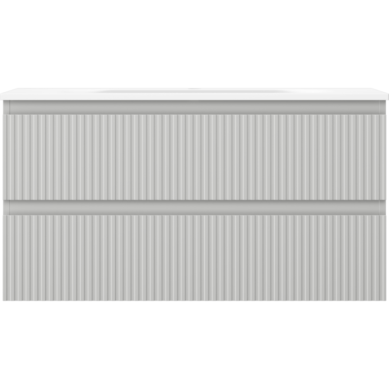 Servantskap med vask 90 cm grå matt/hvit matt, 2 skuffer Mexen Rivel – 91A20-09047-2-BFF62-W23M01