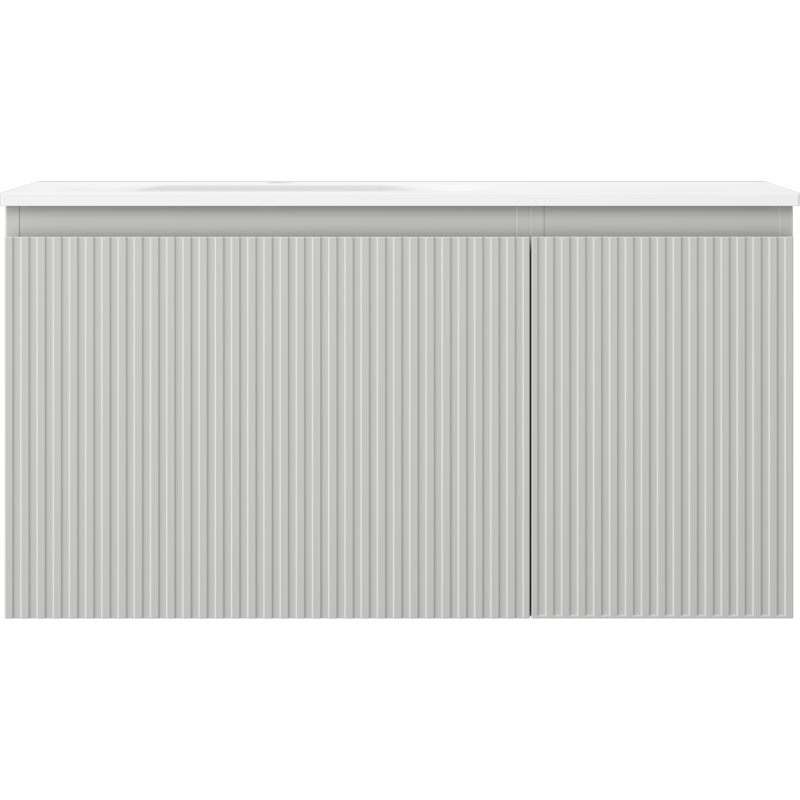 Servantskap med vask 90 cm grå matt/hvit Mexen Rivel Vela venstre – 91A23-09047-3-BBFF62-W23L01