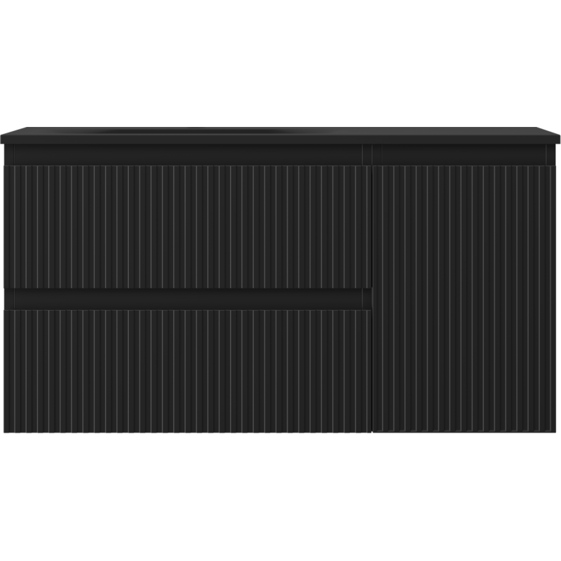 Servantskap med vask 90 cm svart matt Mexen Rivel Vela venstre – 91A23-09047-3-BBFFF71-W23L71