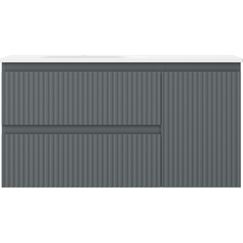 Servantskap med vask 90 cm grafitt matt/hvit matt Mexen Rivel – 91A23-09047-3-BBFFF66-W23L01