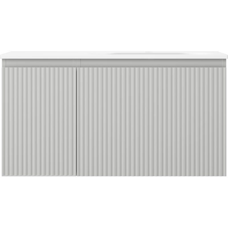 Servantskap med vask 90 cm grå matt/bølgemønstret Mexen Rivel – 91A23-09047-3-BBFF62-W23P01