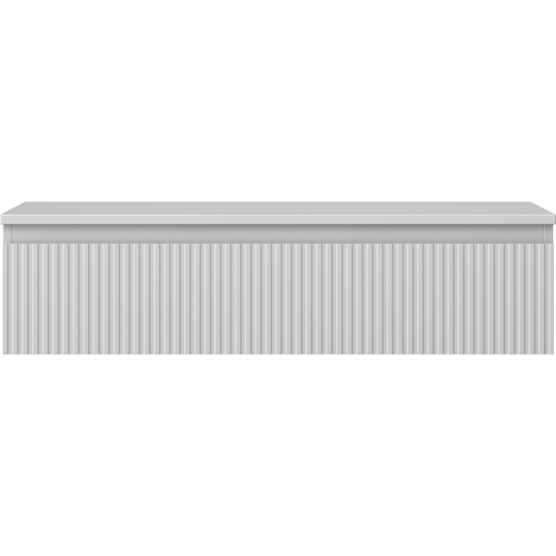 Underskap til servant Mexen Rivel 100 cm i grå matt med én skuff og riflet front.