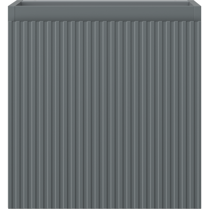 Underskap til servant 45 cm i grafitt matt med riflet front, sett rett forfra.