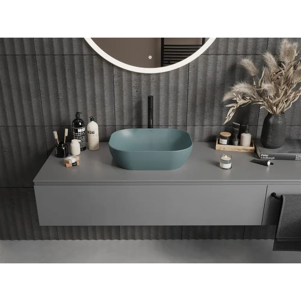 Mexen Rosa Benkeplatevask 50x40 Cm Lys Grønn Matt