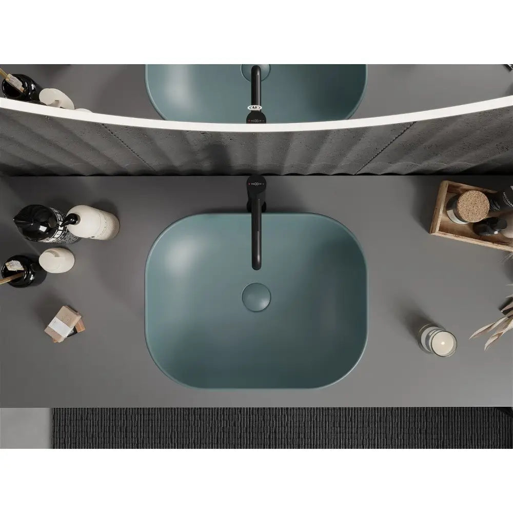 Mexen Rosa Benkeplatevask 50x40 Cm Lys Grønn Matt