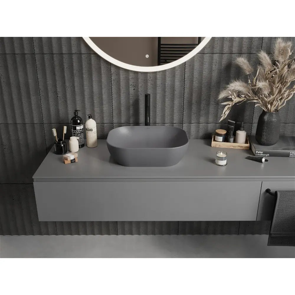 Mexen Rosa Benkeplatevask 50x40 Cm Mørkegrå Matt