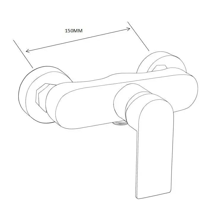 Mexen Royo Dusjbatteri Hvit - 72240-