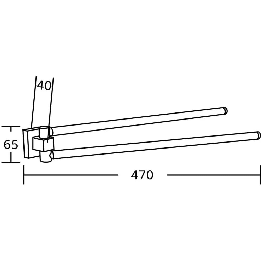 Mexen Rufo Dobbel Roterende Håndklehenger Krom - 7050925