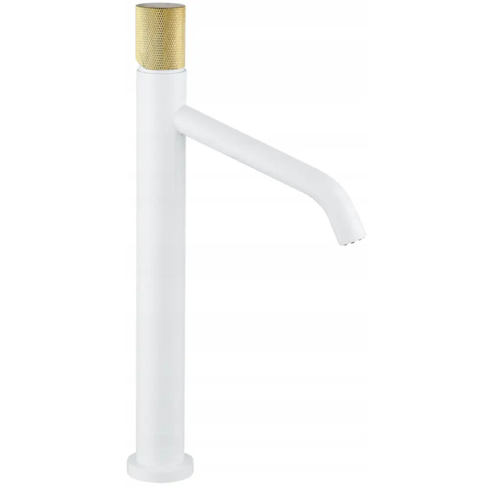 Mexen Rumba Høy Servantbatteri Hvit/gull - 73511