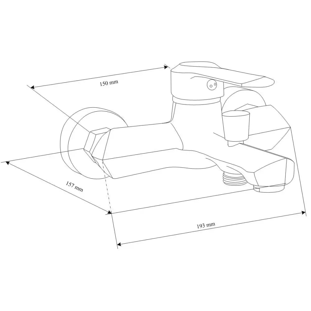 Mexen Sabre R74 Badekarsbatteri med Dusjsett Krom - 7213r74-