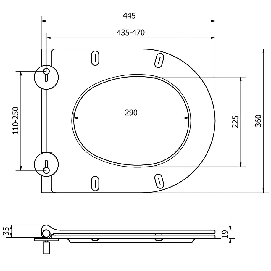 Mexen Slim Soft-close Toalettsete Duroplast Hvitt