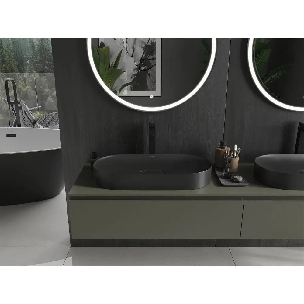 Mexen Sofia Benkeplatevask i Kompositt 70x35 Cm Svart