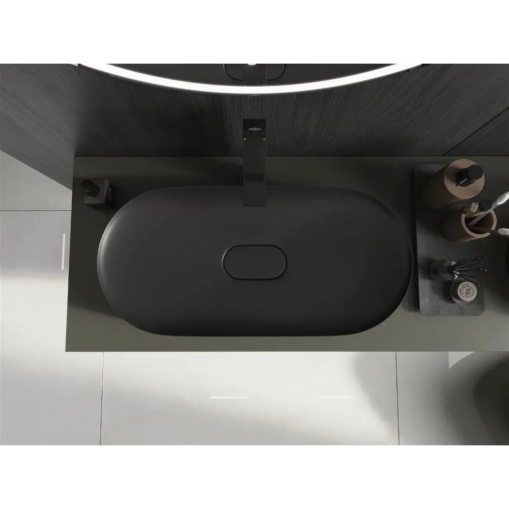 Mexen Sofia Benkeplatevask i Kompositt 70x35 Cm Svart