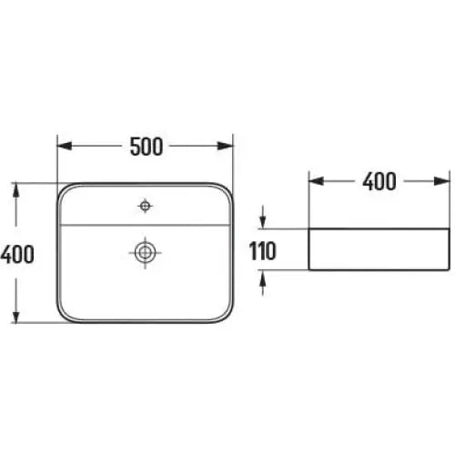 Mexen Sofia Pådekksservant 50x40 Cm Lys Grå Matt