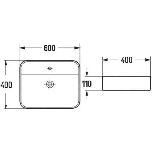 Mexen Sofia Servant for Montering på Benkeplate 60x40 Cm Matt Svart