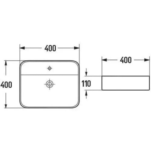 Mexen Sofia Servant til Benkeplate 40x40 Cm Matt Svart