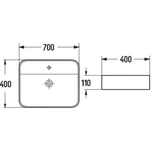 Mexen Sofia Servant til Benkeplate 70x40 Cm Matt Svart