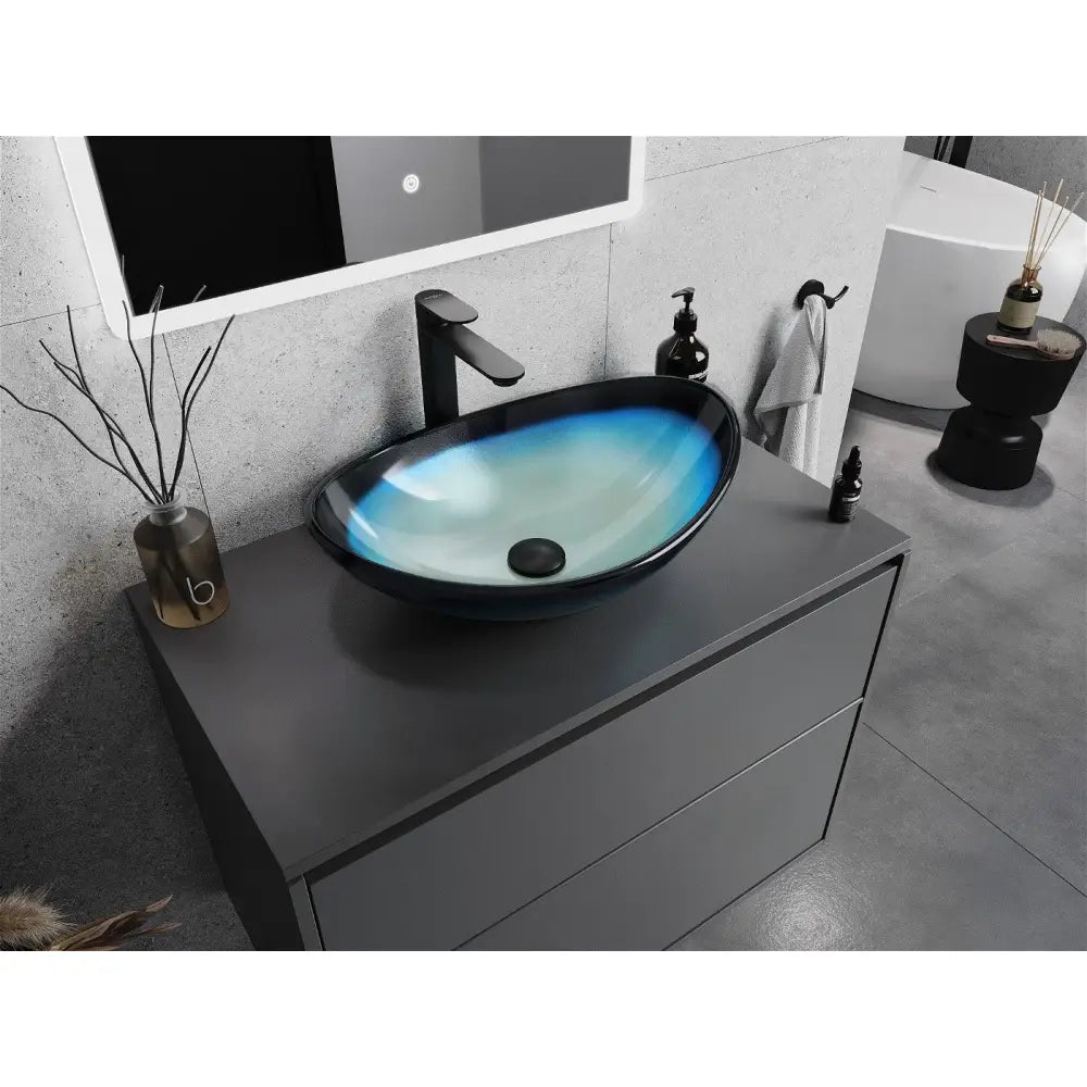 Mexen Sonia Glasservant for Benkeplate 54x37 Cm Blå