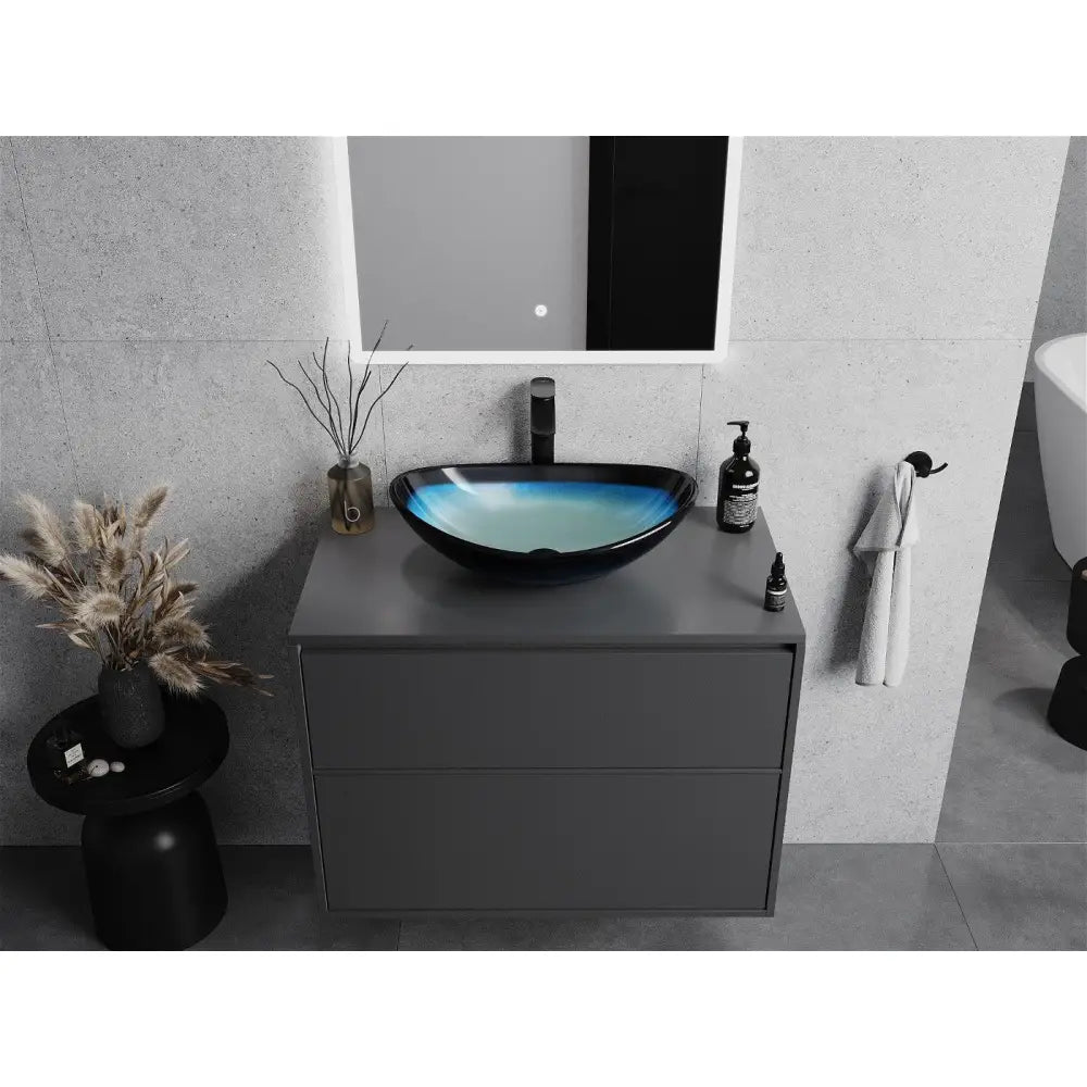 Mexen Sonia Glasservant for Benkeplate 54x37 Cm Blå