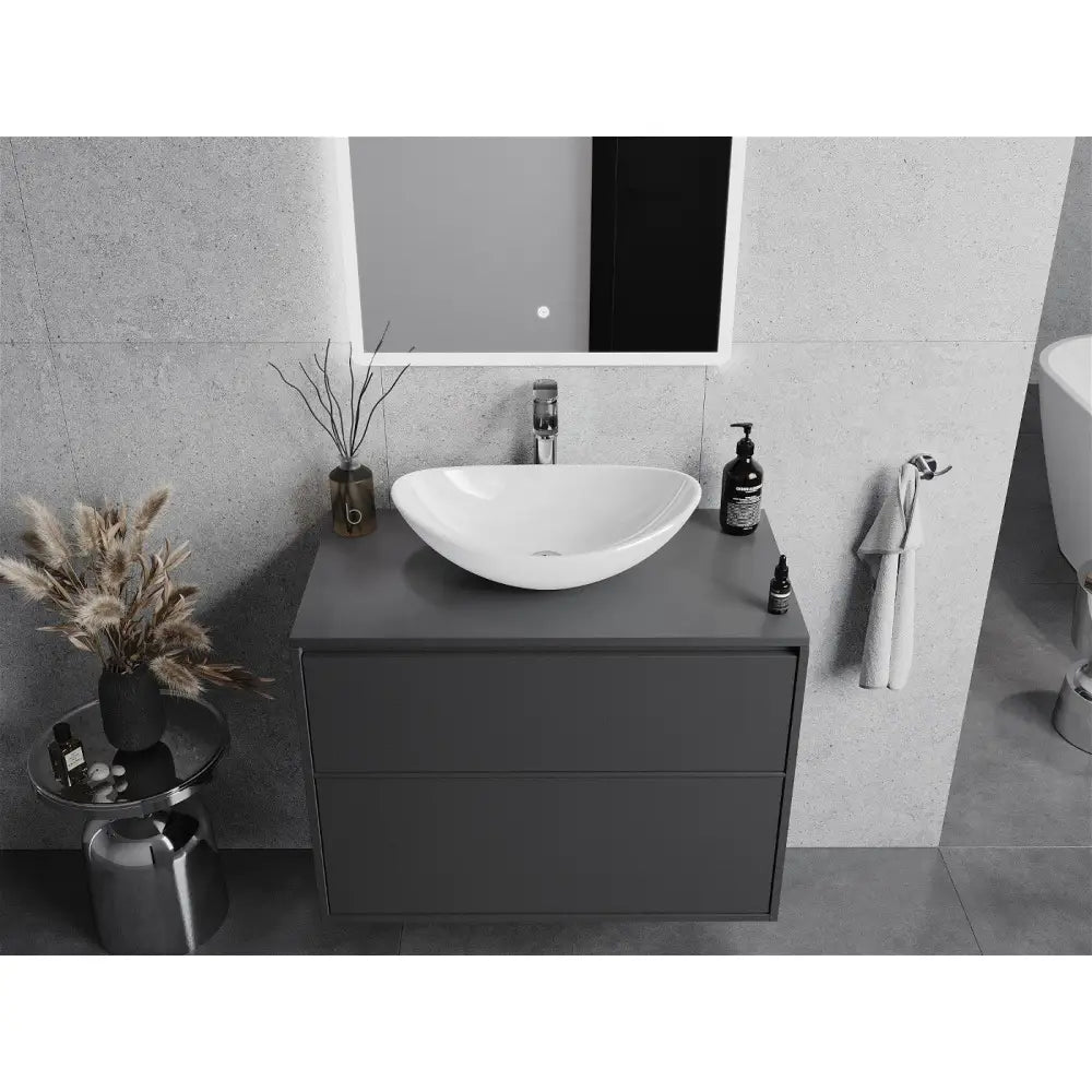 Mexen Sonia Glasservant for Benkeplate 54x37 Cm Hvit