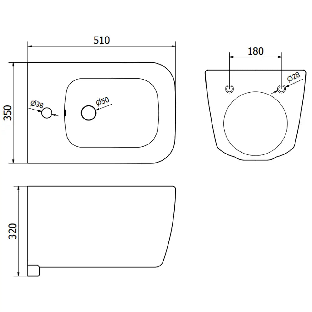 Mexen Stella Hengende Bidet Hvit