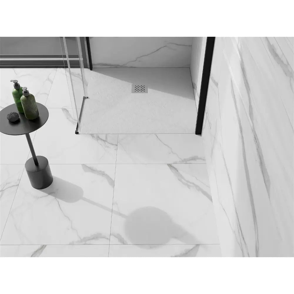 Mexen Stone + Kompositt Dusjbrett Kvadratisk 70x70 Cm Hvit