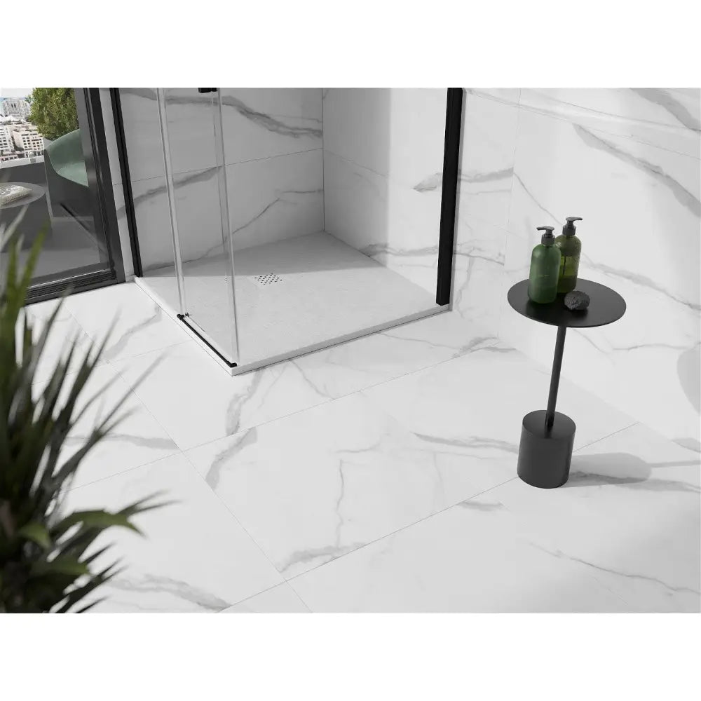 Mexen Stone + Kompositt Dusjbunn Kvadratisk 70x70 Cm Hvit med Hvit Frontpanel - 44107070-w