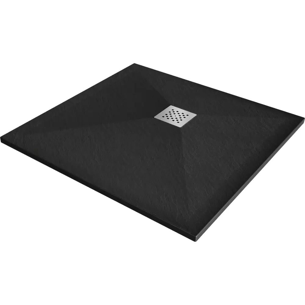 Mexen Stone + Kompositt Dusjbunn Kvadratisk 70x70 Cm Svart