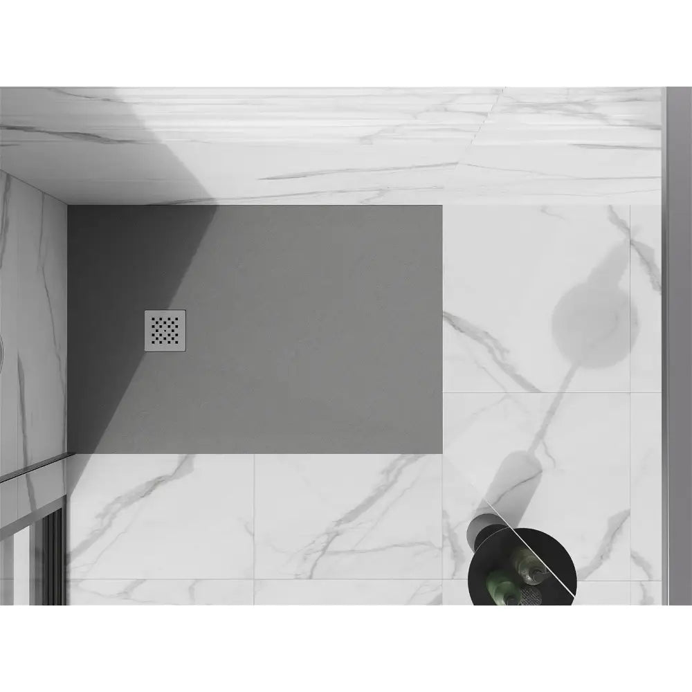 Mexen Stone + Kompositt Dusjbunn Rektangulær 130x80 Cm Grå-betong