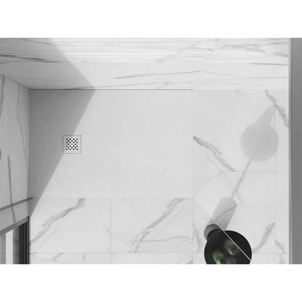 Mexen Stone + Kompositt Dusjbunn Rektangulær 90x70 Cm Hvit med Hvit Deksel - 44107090-w