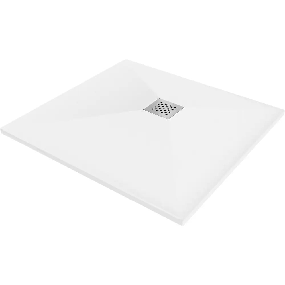 Mexen Stone + Kompositt Dusjkabinett Kvadratisk 80x80 Cm Hvit