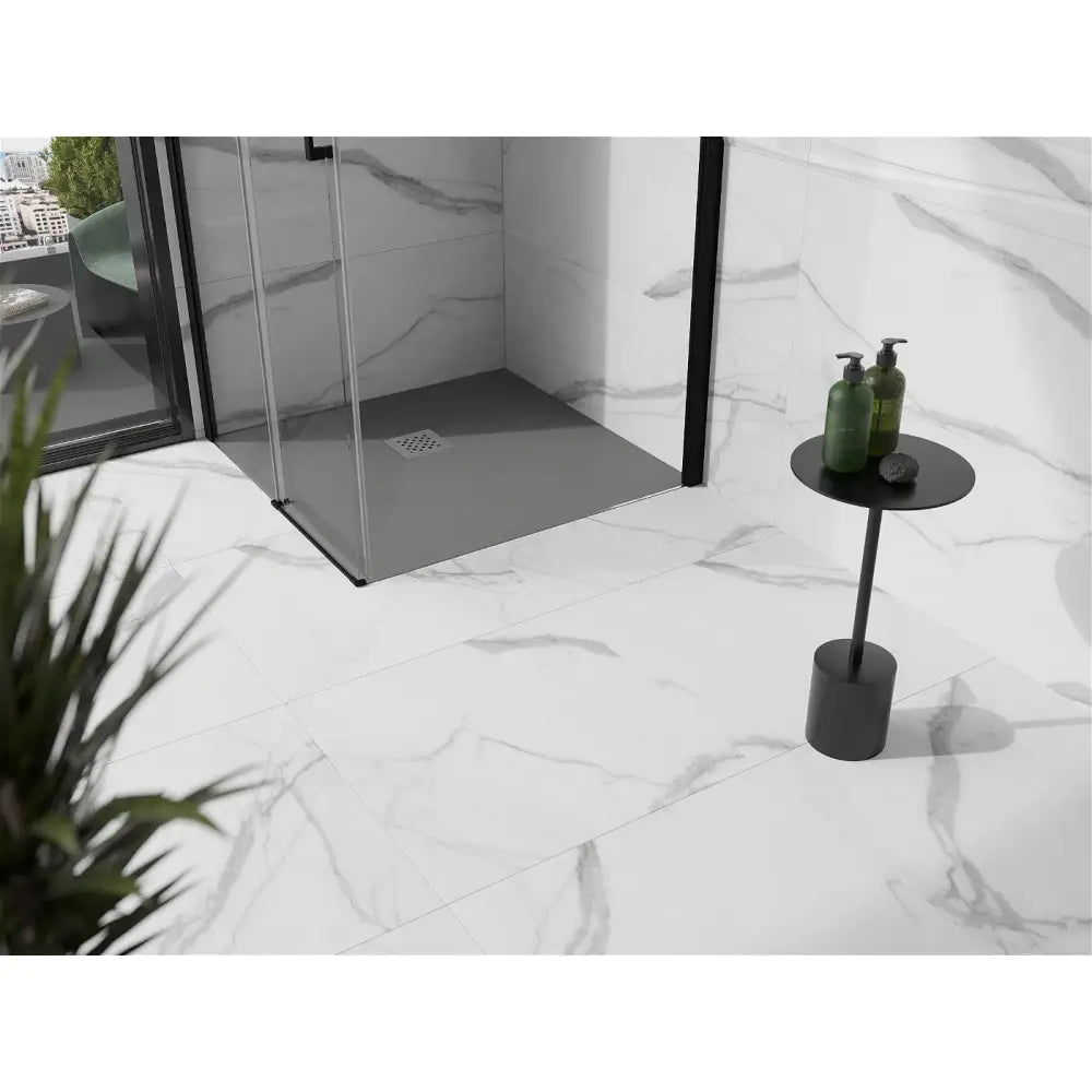Mexen Stone + Kompositt Dusjkar Kvadratisk 80x80 Cm Grå-betong