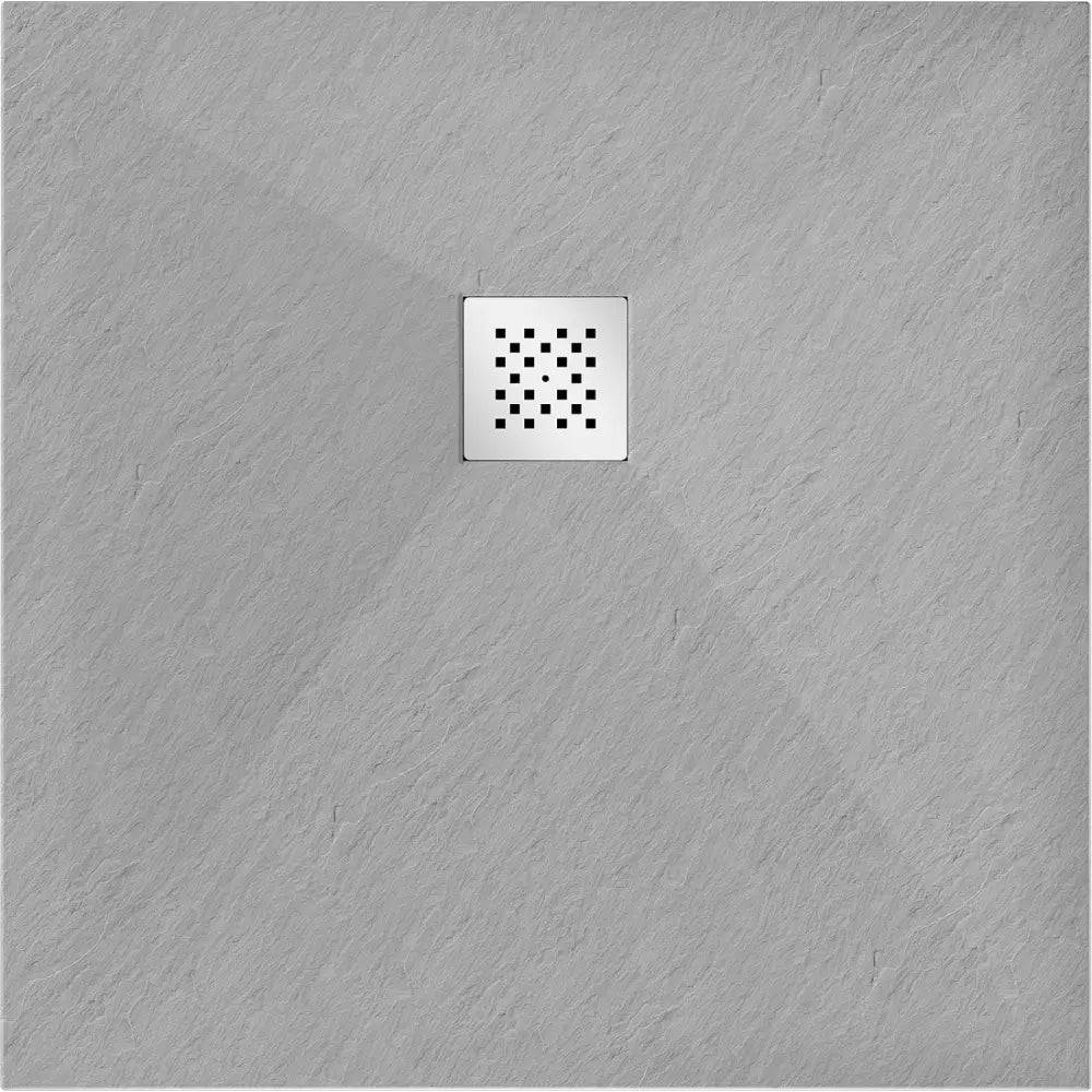 Mexen Stone + Kompositt Dusjkar Kvadratisk 80x80 Cm Grå-betong