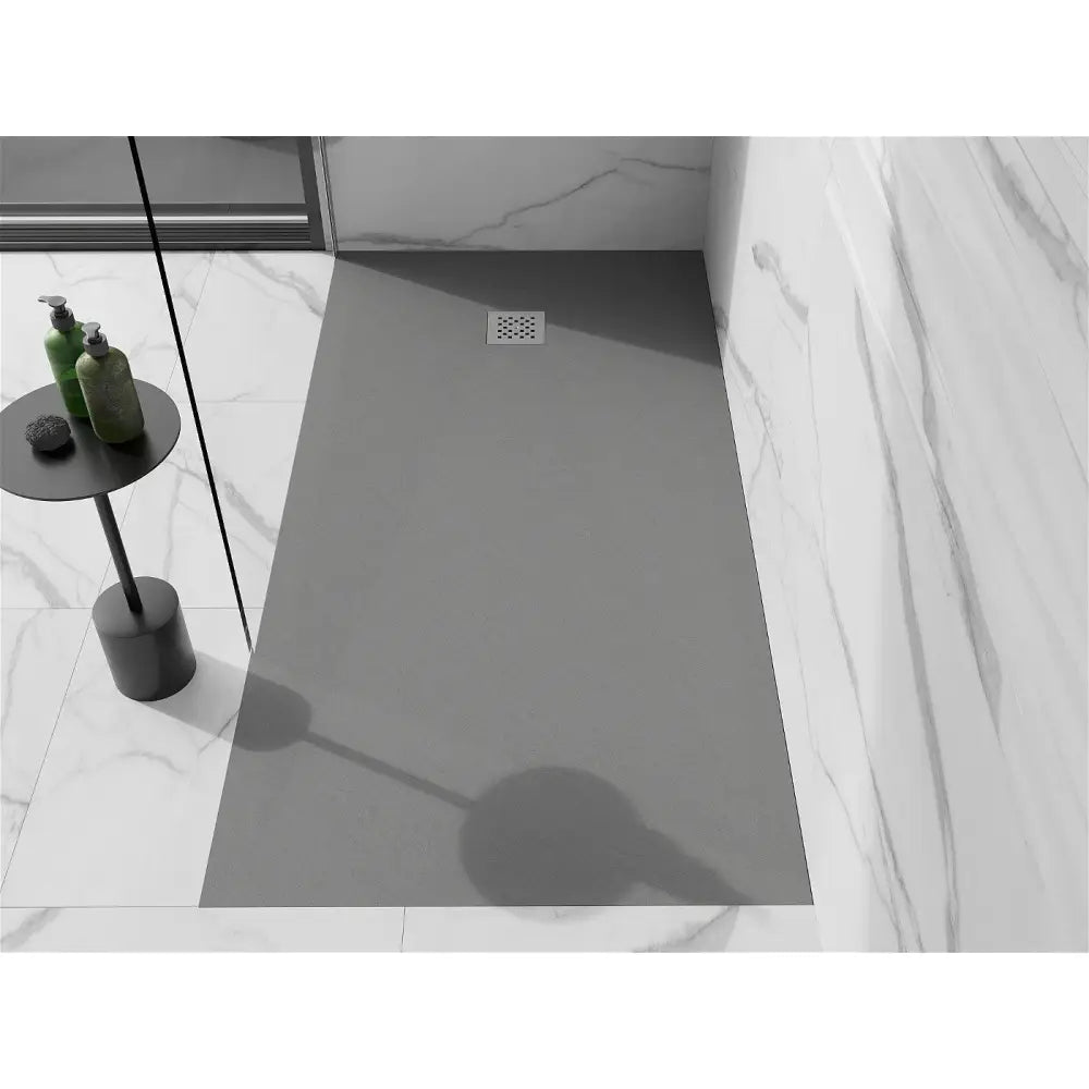 Mexen Stone + Kompositt Rektangulær Dusjbunn 180x80 Cm Grå-betong