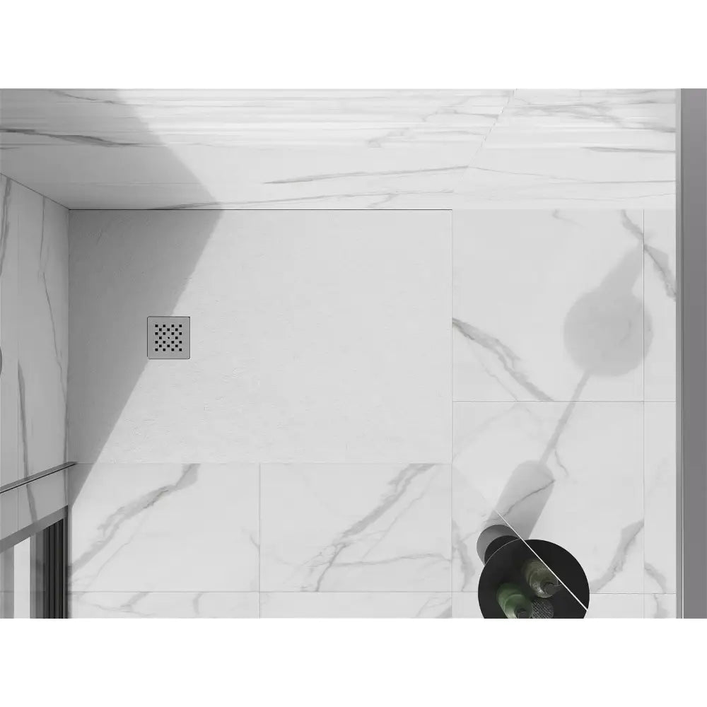 Mexen Stone + Kompositt Rektangulært Dusjbrett 100x80 Cm Hvitt