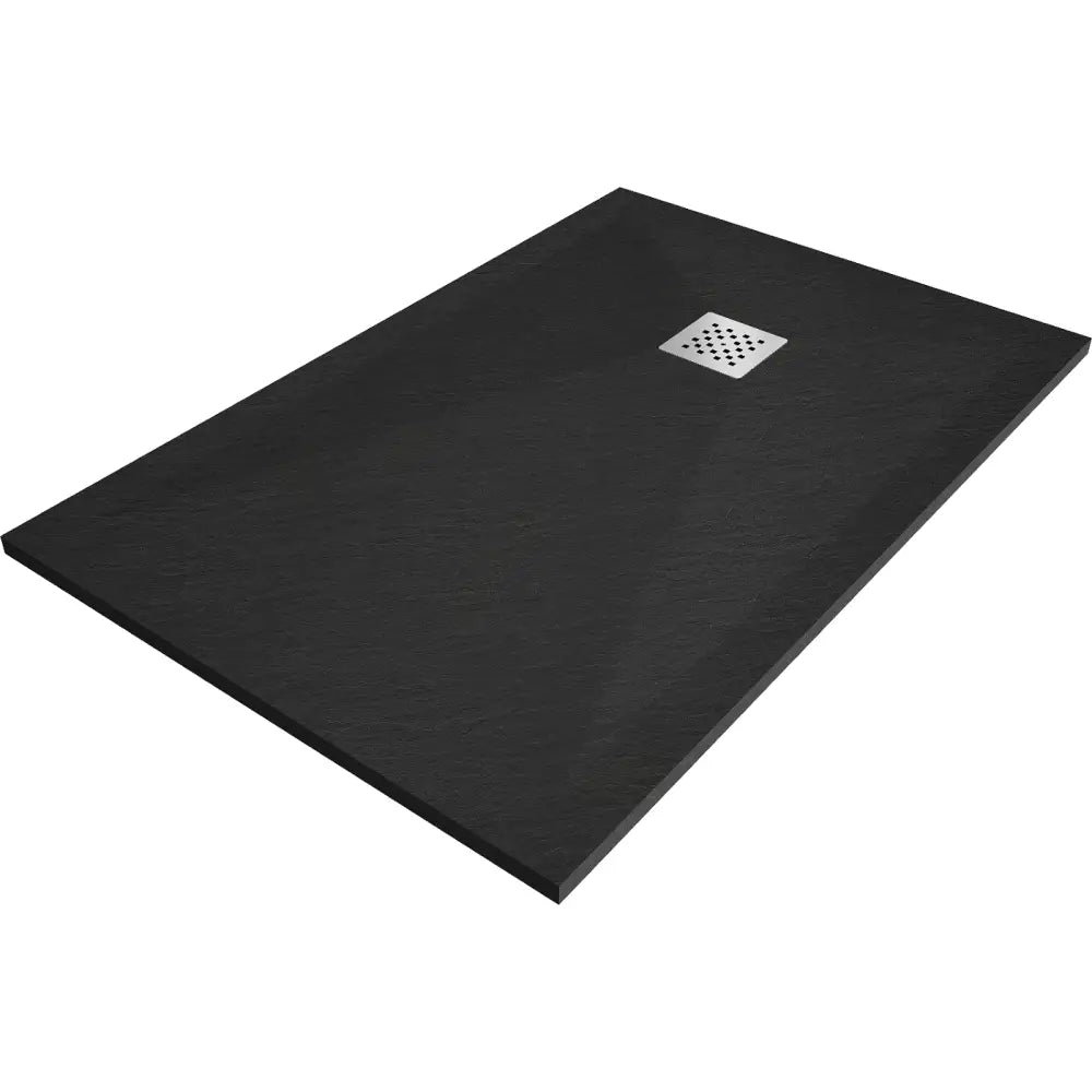 Mexen Stone + Kompositt Rektangulært Dusjbrett 110x70 Cm Svart