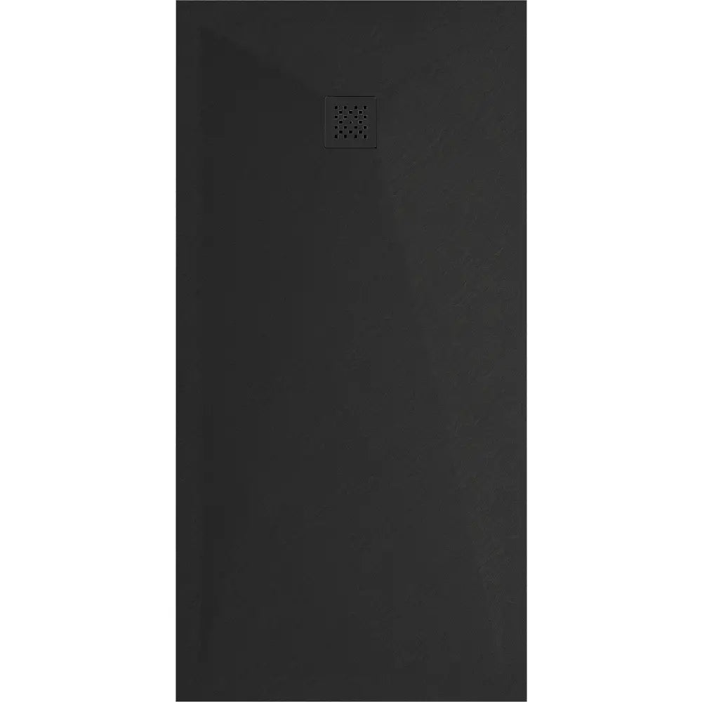 Mexen Stone + Kompositt Rektangulært Dusjbrett 180x80 Cm Svart med Svart Deksel - 44708018-b