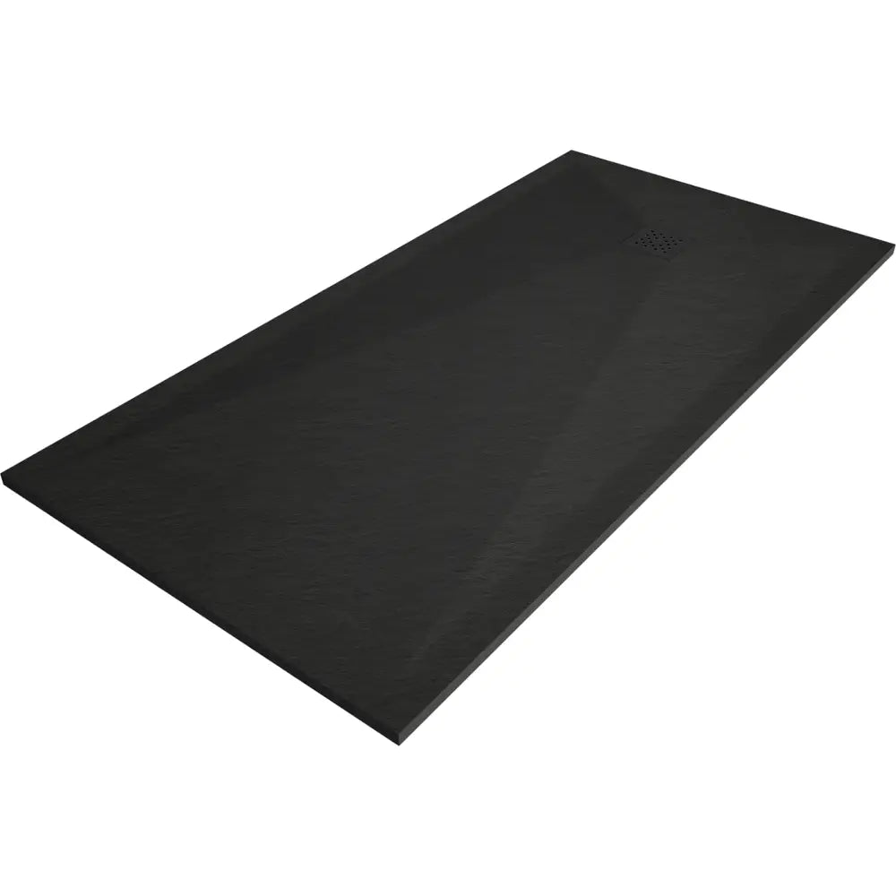 Mexen Stone + Rektangulær Kompositt Dusjbunn 180x70 Cm Svart med Svart Deksel - 44707018-b.