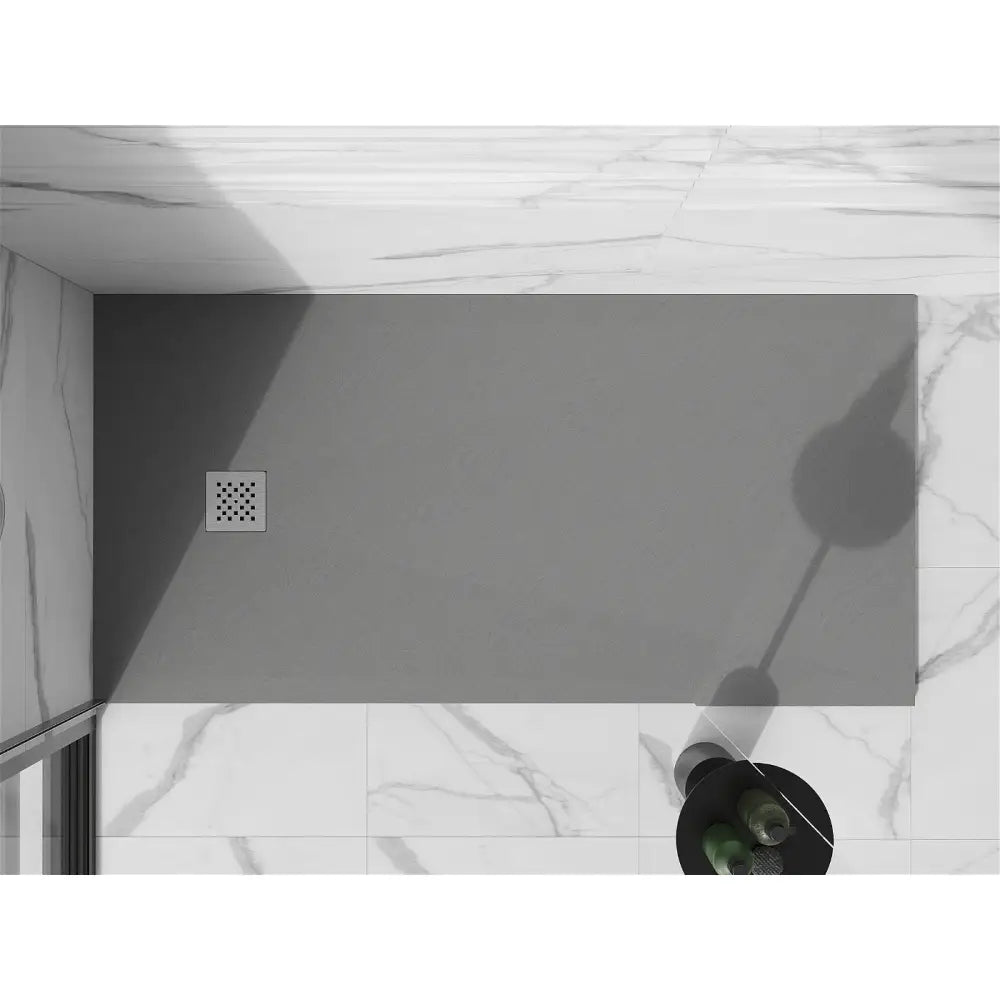 Mexen Stone + Rektangulært Kompositt Dusjbrett 160x70 Cm Grå-betong
