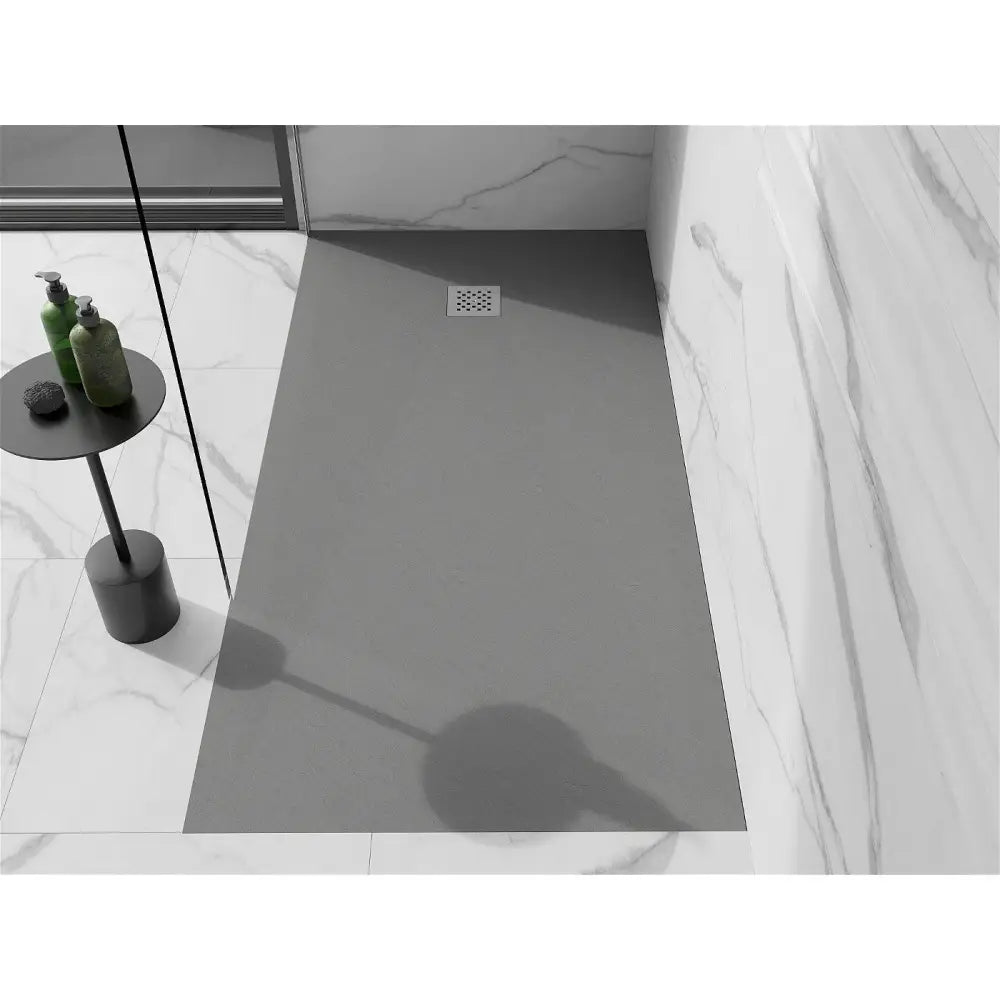Mexen Stone + Rektangulært Kompositt Dusjbrett 200x90 Cm Grå-betong