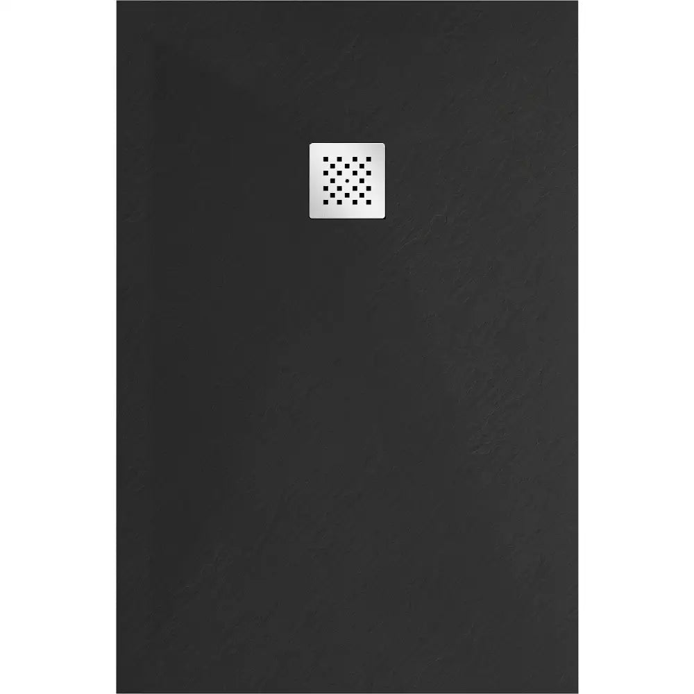 Mexen Stone + Rektangulært Kompositt Dusjkabinett 140x90 Cm Svart