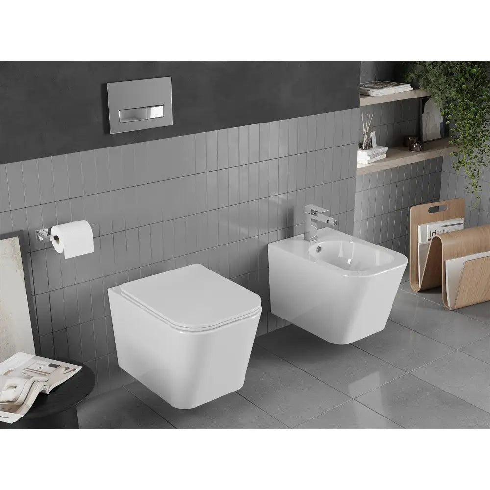 Mexen Teo Toalett uten Spylekant med Soft-close Sete Slim Duroplast Hvit